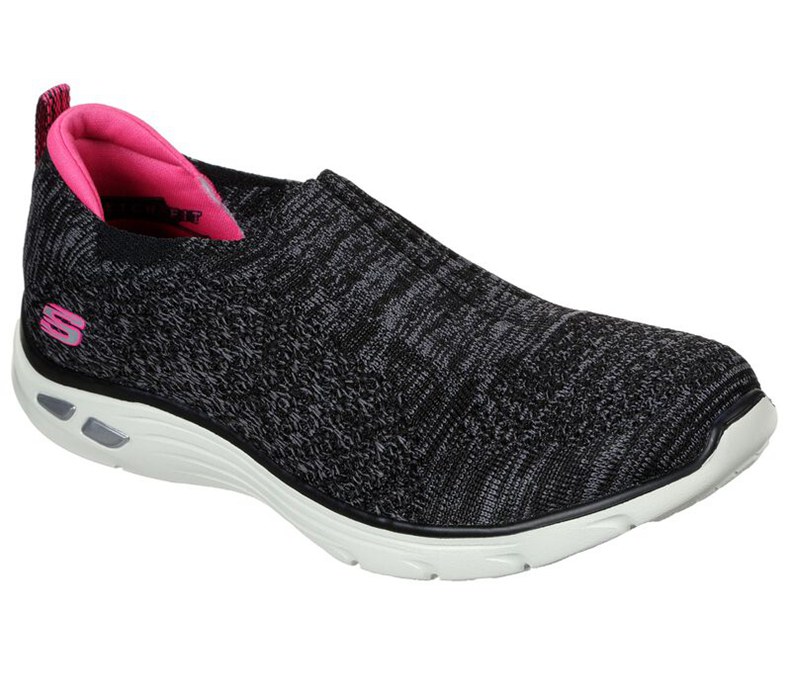 Skechers Dam Svarta/Rosa Sneakers - Relaxed Fit: Empire D'lux - Sweet Pearl - Sverige (GYWPS-5027)